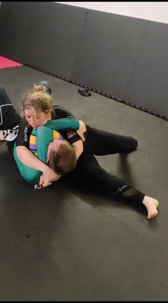 Alexia doing Brazilian Jiu-Jitsu