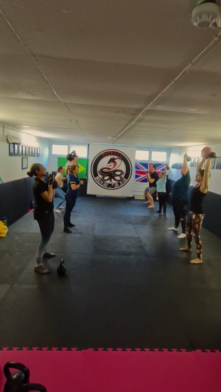 Members of The London Kettlebell Club doing the Armour Building Complex.